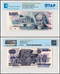 Mexico 20,000 Pesos Banknote, 1989, P-92b.3, UNC, Series DW